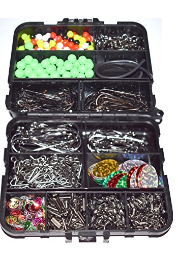 597 piece Boxed Sea Fishing Tackle Set in Tackle with hooks, swivels, crimps, clips, attractors