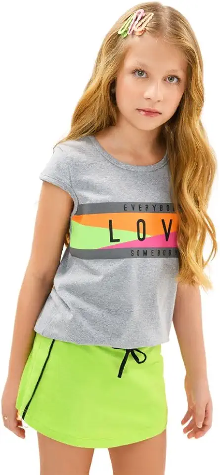 Conjunto Infantil Menina de Calor Roupa Criança Juvenil 01 ao 16