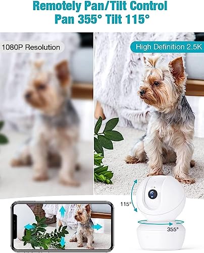 Oculview Indoor Security Camera 2.5K, Home Security Camera Wifi Camera With Motion Detection, Night Vision, Cloud & 24/7 Sd Card Storage, Compatible With Alexa, Wired #TOP1