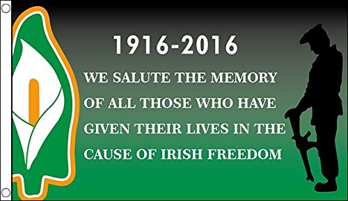 Flagtex Easter Rising Freedom Flag 5ft x 3ft Large Flag 150cm x 90cm, Multicolour