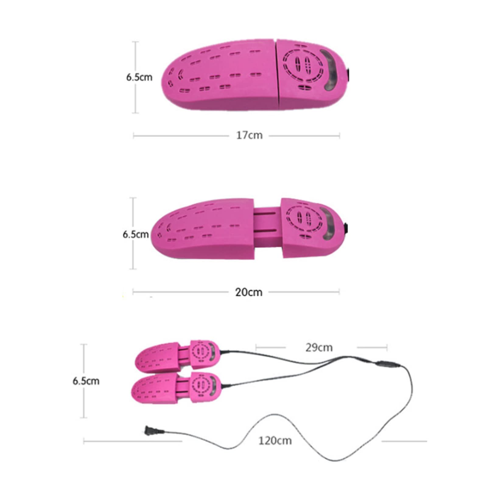 USB Ricarica Scarpe Asciugascarpe Asciugascarpe Retrattili Regolabili Scaldapiedi per Scarpe, Scarponi da Sci, Guanti, Calzini in Inverno/Giorni di Pioggia,Rosso