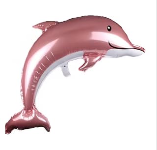 3D Animal Shaped Foil Balloon, Standing Design, Party Decoration for Birthday, Baby Shower, Wedding, Random Colors (Dolphin)