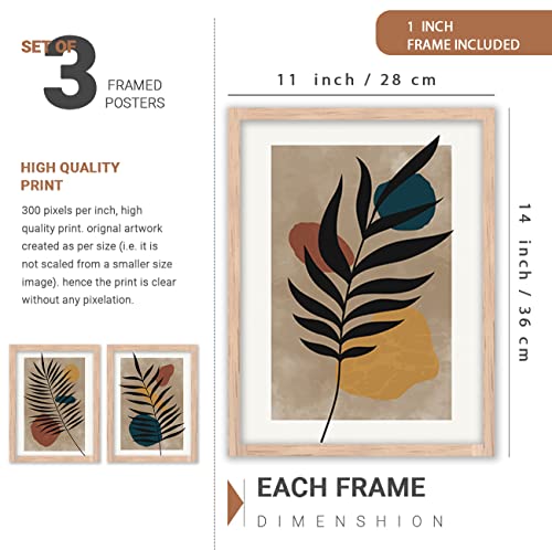 Image of kotart Modern Wall Art Framed Painting for Wall Decoration - Wall Painting for Living Room, Bedroom - Big Size Wall Painting for Wall Decor (Multi, Framed) Set of 3 (Art 7, 10x13 inch)