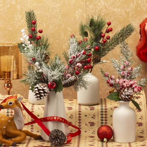 6-Kinds-Artificial-Christmas-Tree-Picks-with-Red-Berry-Pine-Branches-Flower-Pick-Perfect-for-Festive-Season-Decor-Wreaths-to-Brighten-Your-Holiday-Spirit 6 Kinds Artificial Christmas Tree Picks with Red Berry Pine Branches Flower Pick Perfect for Festive Season Decor Wreaths to Brighten Your Holiday Spirit