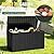 ZEUKMXOO 75 Gallon Outdoor Storage Box Waterproof,350LBS Lockable Patio Storage Box for Patio Cushions,Garden Tools and Tools Storage,Outside Storage Box-Black