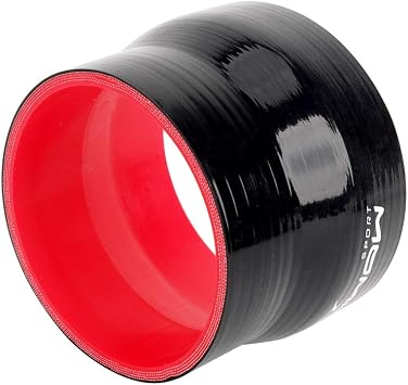 Straight Reducer 4-Ply High Performance Coupler Silicone Hose 76mm Length for Auto 1.5"38MM to 1.25"32MM, black