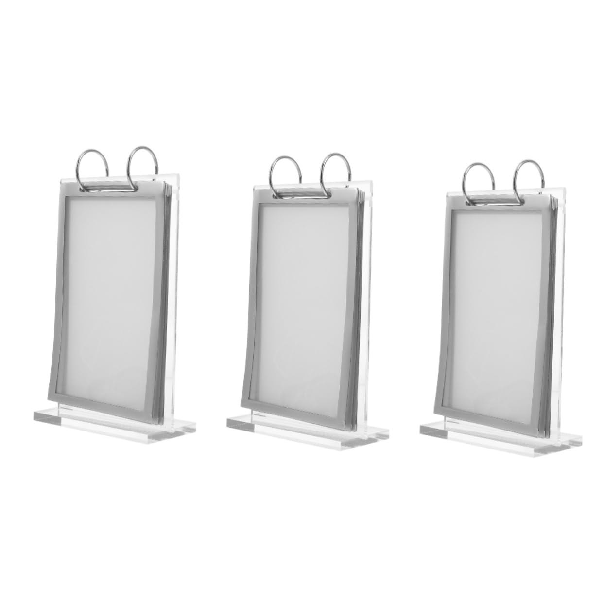 NUOBESTY 3stücke Menühalter Tischdisplay Stand Tischaufsteller Mit Stabiler Basis Für Vertikale Werbung Transparentes Für Menüs Preisschilder Tischkarten