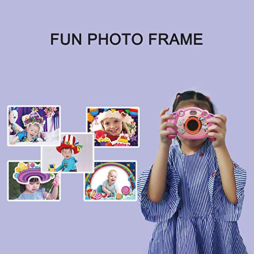 Honorall Câmera Infantil Filmadoras Filmadoras Tela HD de 2 '' com Cartão SD Antiderrapantes e Ant