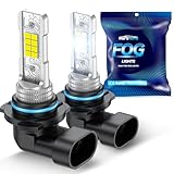 Marsauto 9006 LED Fog Lights Bulbs, 10,000LM Output 9006 Fog Lights, 60,000Hr Lifespan, Plug & Play for Cars/Trucks, Turn Signal & Fog Light Combos, Pack of 2