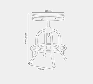 MU Sgabello da bar moderno di semplicità, retro sgabello da bar americano di alta personalità Personalità Ruota bancone da caffè con schienale alto legnoso creativo alto reception sedia da cucina eur