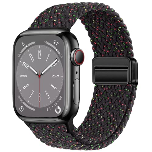Image of Qimela Sport Loop Compatible with Apple Watch Band 38mm 40mm 41mm 42mm 44mm 45mm 46mm 49mm for Women Men,Magnetic Strap Stretchy Braided Wristband for iWatch Series 11 10 9 8 7 6 5 4 SE Ultra 3 2 1