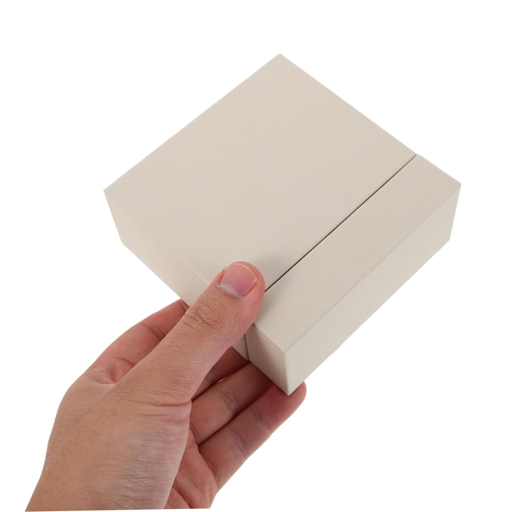 ABOOFAN 12 Pezzi scatola gioielli scatole archiviazione involucro orecchini scatole ad anello per gioielli organizzatore archiviazione ad anello Beige
