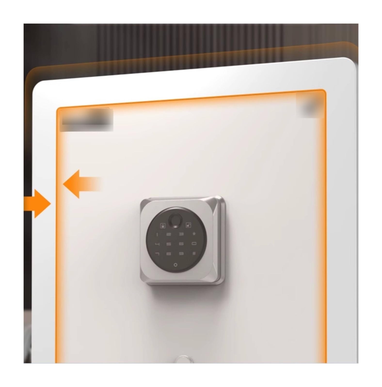 Cassaforte Piccola cassaforte con tastiera digitale for impronte digitali, sicurezza biometrica, ripiano rimovibile for ufficio, hotel Cassetta portavalori(Wit)