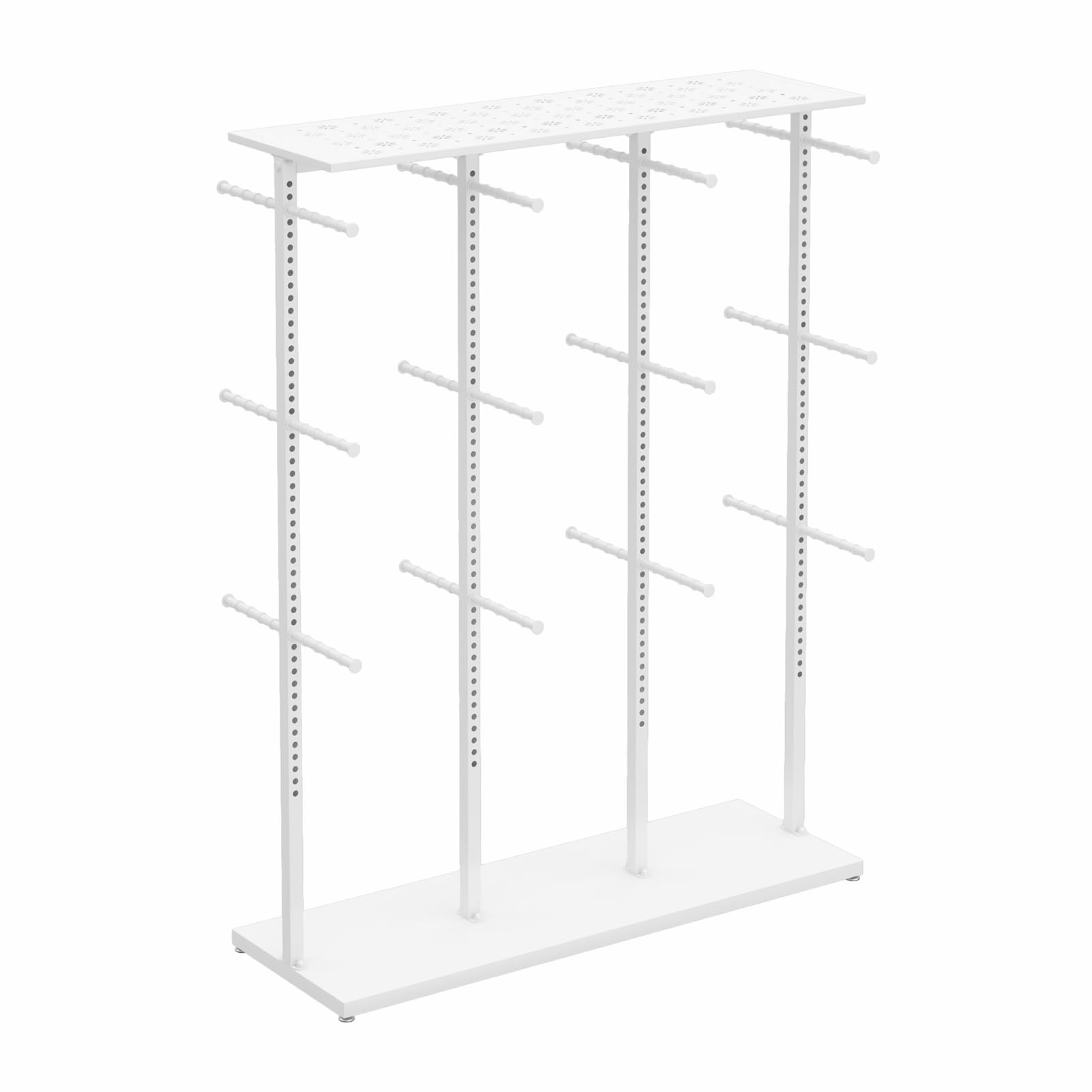 YNBSHGAA Freestanding Lingerie Display Rack, Garment Stand for Retail Boutique, Underwear Storage Shelves for Bra Panties Scarves Socks Organizer,White 1-100X40X130CM