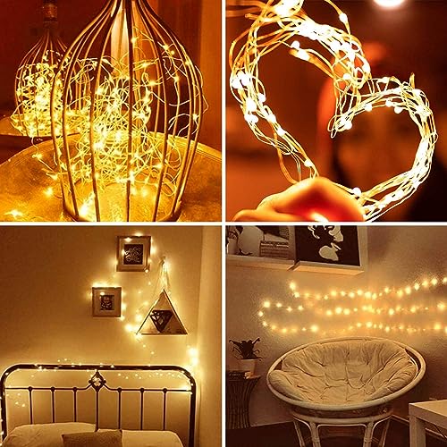 Yiqu 3-Pack 78Ft 240 Led Fairy Lights Battery Operated With Timer & Remote, Waterproof Twinkle Lights Outdoor Indoor 8 Modes For Bedroom Centerpiece Patio Wedding Tree Mason Jar Party Christmas Decoration thumb #4