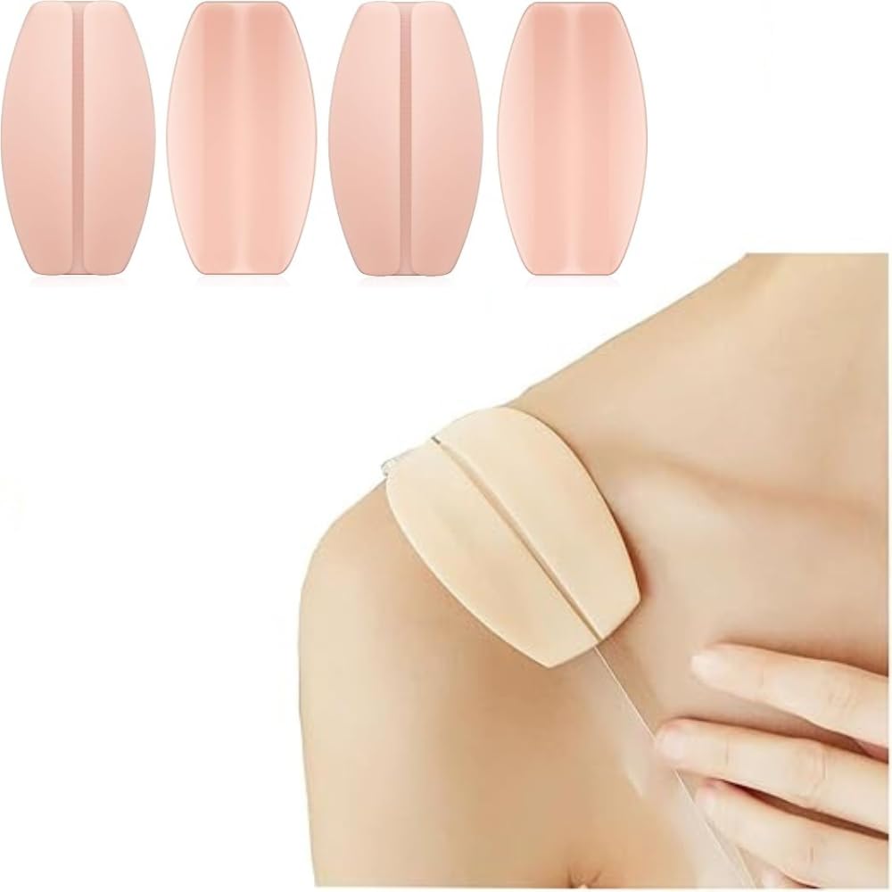 Silicone Bra Strap Cushion Pads, Non-Slip Shoulder Protector, Pain Relief Holder, Clear, 2-Pair-image-15