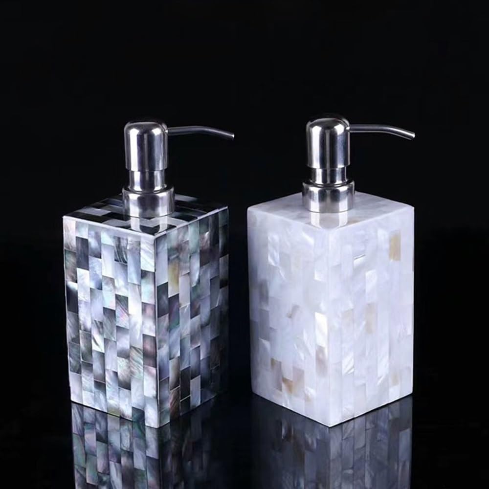 Dispenser per Lavaggio a Mano Flacone disinfettante for Le Mani Shell da 500 ml, Dispenser di Sapone for Il Corpo e Shampoo for bagnoschiuma Alta qualità for Hotel Bagno e Cucina(Nero)