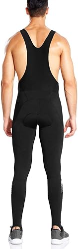 Miniatura 3 de BALEAF Mallas de ciclismo de invierno para hombre, con relleno, térmico, para clima frío, polainas para bicicleta