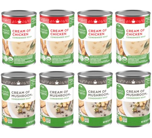 Generic Organic Cream of Chicken and Mushroom Simply Truth Condensed Soup 10.5oz pack of 8