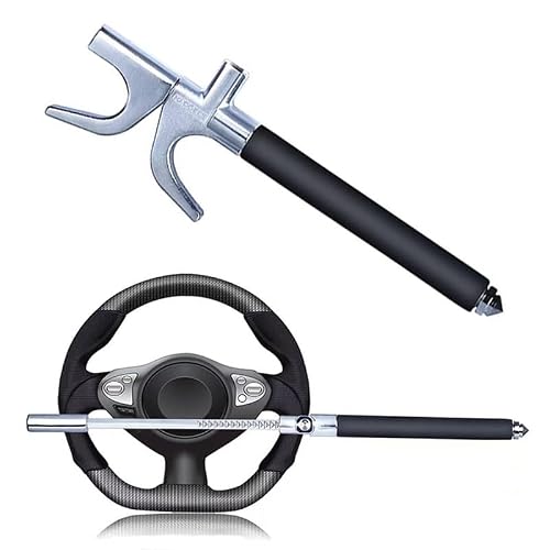 PYANL Car Steering Wheel Lock for Peugeot Traveller Compact, Anti-Theft Car Lock with Twin Bar Hook, Car Lock Steering Wheel Devices with Two Keys CarAccessories