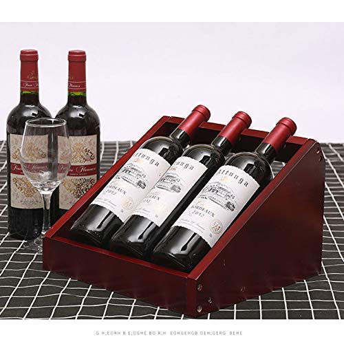 Soporte para botellas de madera sólida 30x27x46 cm miniatura 3