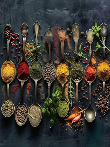 Diamond Painting cuisine 5D broderie diamant épices bricolage adulte 60x90cm