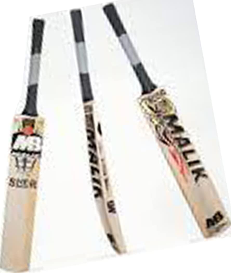 ND Cricket Bat Tape Ball -Tennis Ball Bat Wooden Handle Size Adults Sh Lh (Malik 2000 Long Blade)