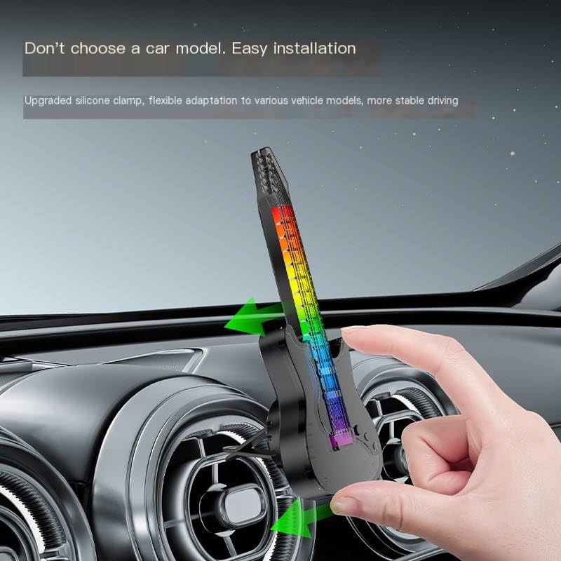 Image of Qawachh Smart LED Car Air Freshener Guitar Shape with Three Adjustable Light Effect, Intelligent Solid Car Aroma, Smart Car Aromatherapy Diffuser,Ultrasonic Atomizer