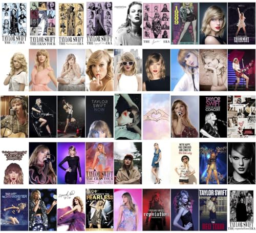 Image of Music Posters Set of 45 - Retro Wall Decor Posters for Wall Music - Album Poster - Wall Collage kit - Pinterest find hostel essentials for boys girls