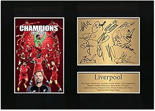 Zulu Image Liverpool Premier League Champions 2019/2020 Display Signed A4 Printed Autograph Football Photo Picture Display No33, Black