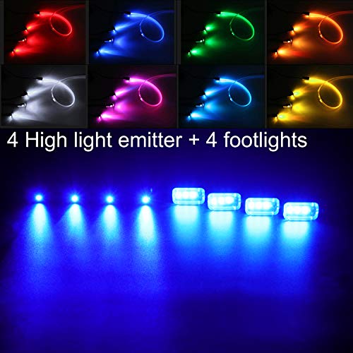 TABEN Ambient Light RGB Remote Controller Car Atmosphere Light Lamp Soft DIY Refit Optic Fiber Band 64 Colors Interior Footwell Lighting Decorative Light 1W DC 12V 5m - Image 4