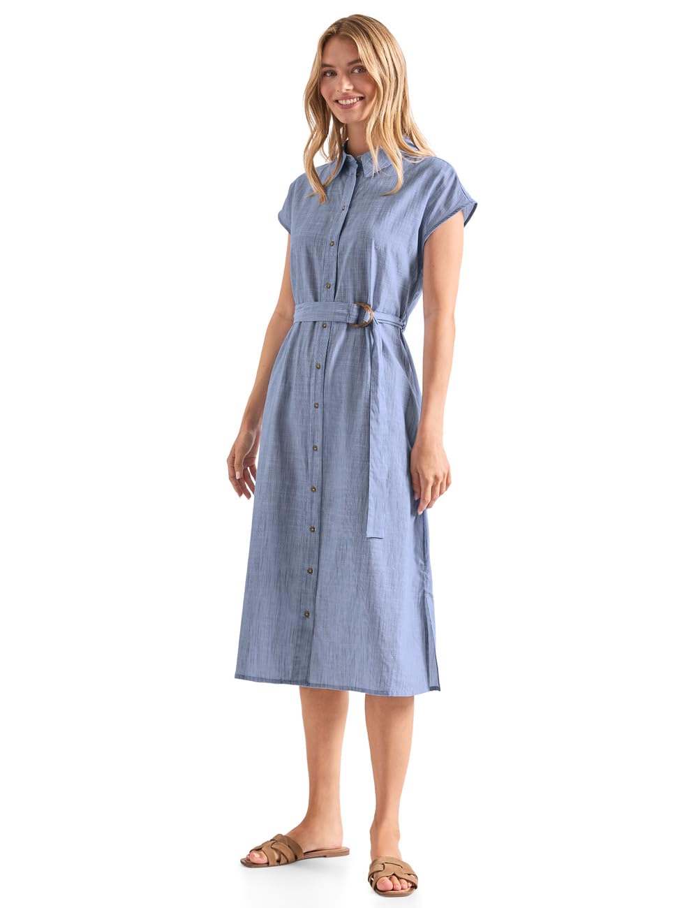 Street One Damen 1409482 Midi-Kleid mit Knopfleiste (1er Pack)