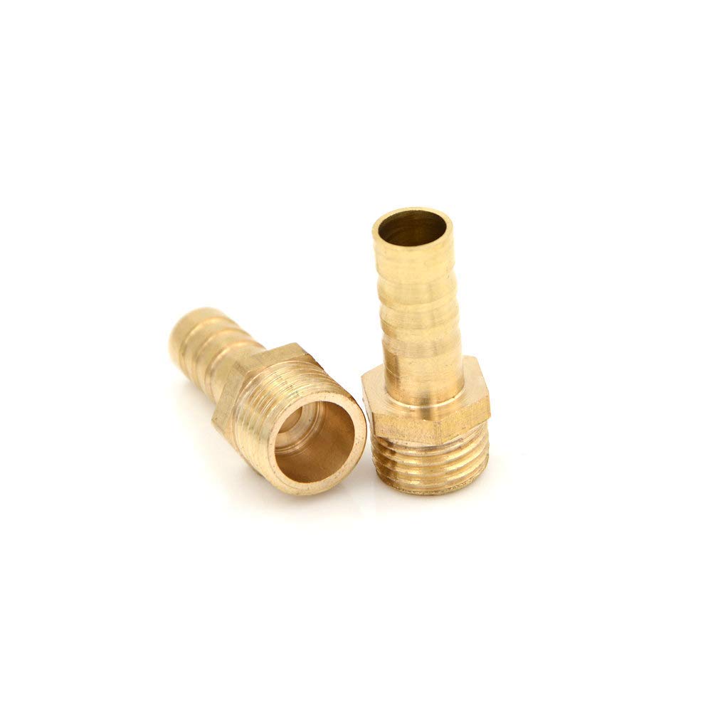 pmw Gold 1/2" Male Thread Pipe Fitting 8 mm Barb Hose Tail Connector for Pond/Pool/Hose Pipe Adapters (Pack of 2) (B08QGNVMCM) Amazon Price History, Amazon Price Tracker