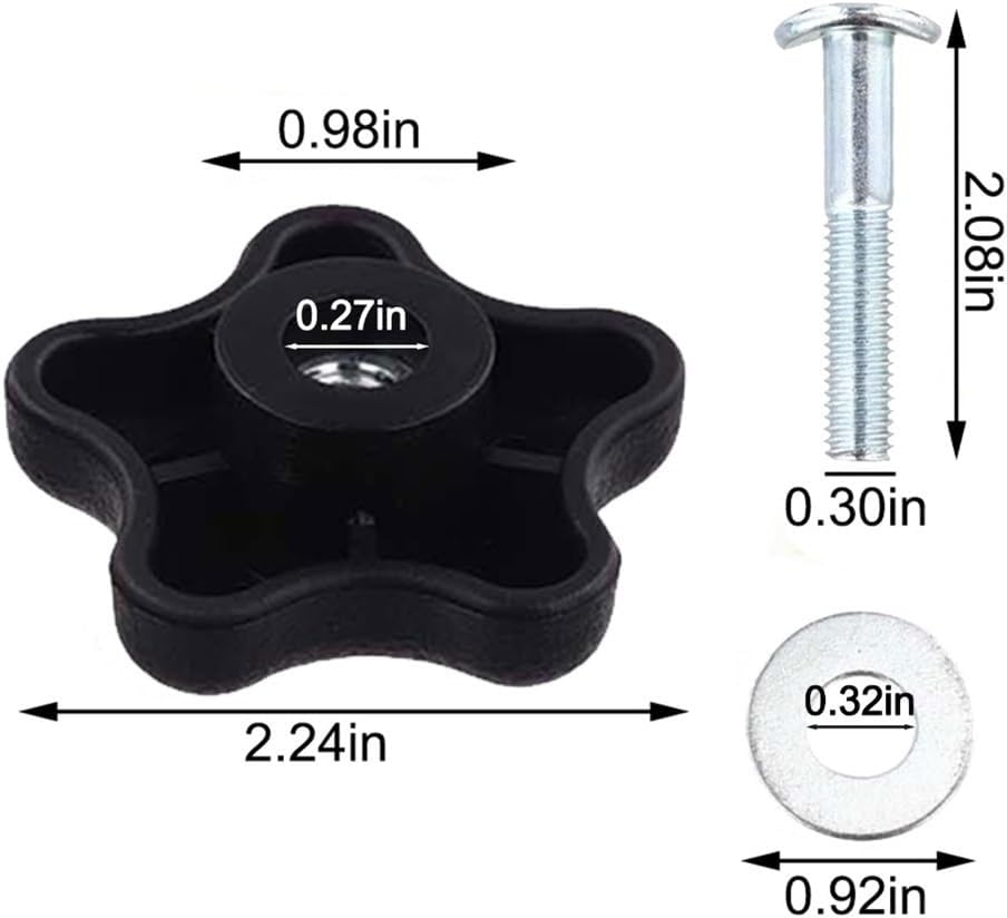 1 Or 2 Sets 117-5976 Handle Knob 107-3844 Washer Fit for Lawn Mower Components Gardening Tools(4-Pack)