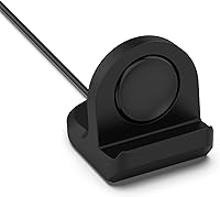 Vista 1 de Soporte de carga USB negro compatible con Google Pixel Watch, base de estación de carga con cable USB de 3.3 pies, accesorio de repuesto para Google