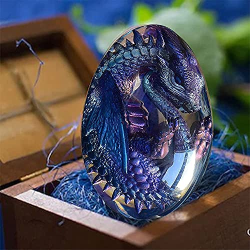 Positive Motion Engaged Lava Dragon Eggs - Crystal Transparent Resin Dream Purple Decorations Statues,Exquisite And Unique Handmade Souvenir Ornaments Sculpture Gifts (Ld5) #TOP28