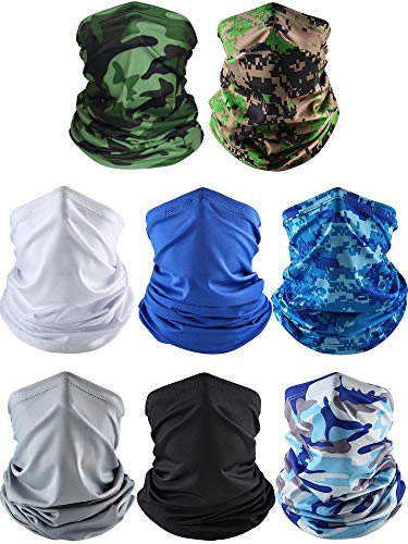 Image of SATINIOR Summer Neck Gaiter Mask Windproof Scarf UV Protection Balaclava Bandanas Breathable Outdoor for Men Women