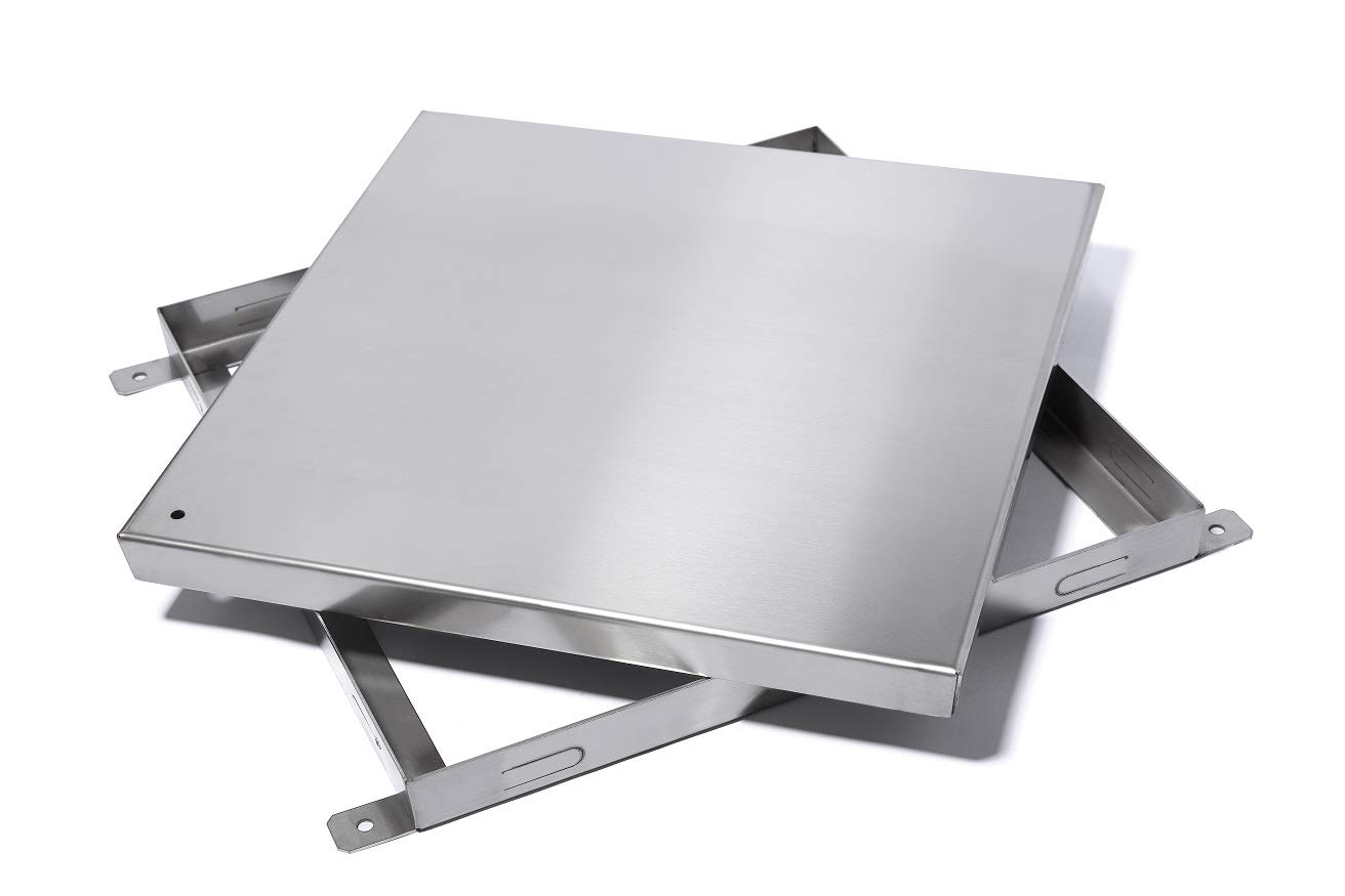 Chiusino di ispezione in Acciaio Inox per pozzetto (50x50x4 cm)