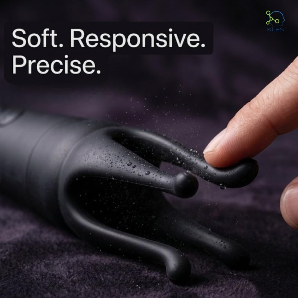 Image of KLEN Massager Machine for Men Full Body Portable Electric Handheld Rechargeable Vibrator Personal Massage Device - Male Muscle Relaxation, Pain & Stress Relief Gadget