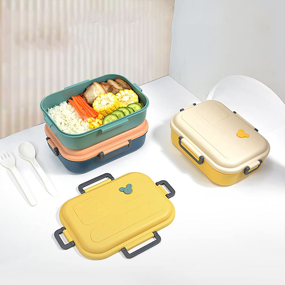 Bento Box da 3 Pezzi per Cartoni Animati, Scatola da Pranzo Creativa per Adulti E Bambini, Scomparto Singolo di Grande capacità può Essere Utilizzato nel Forno a Microonde