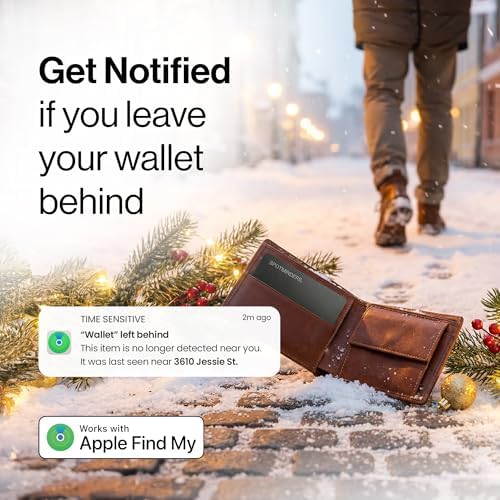 SPOTMINDERS Apple MFi Certified Wallet Tracker for Christmas Stocking Stuffers for Men Gifts for Women Works With Apple Find My Rechargeable 0.07in... - Image 5