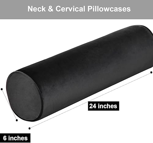 Miniatura 9 de Tinbolunce Fundas de almohada cilíndricas redondas para el cuello con cremallera, fundas de almohada cilíndricas redondas para dormitorio, sala de
