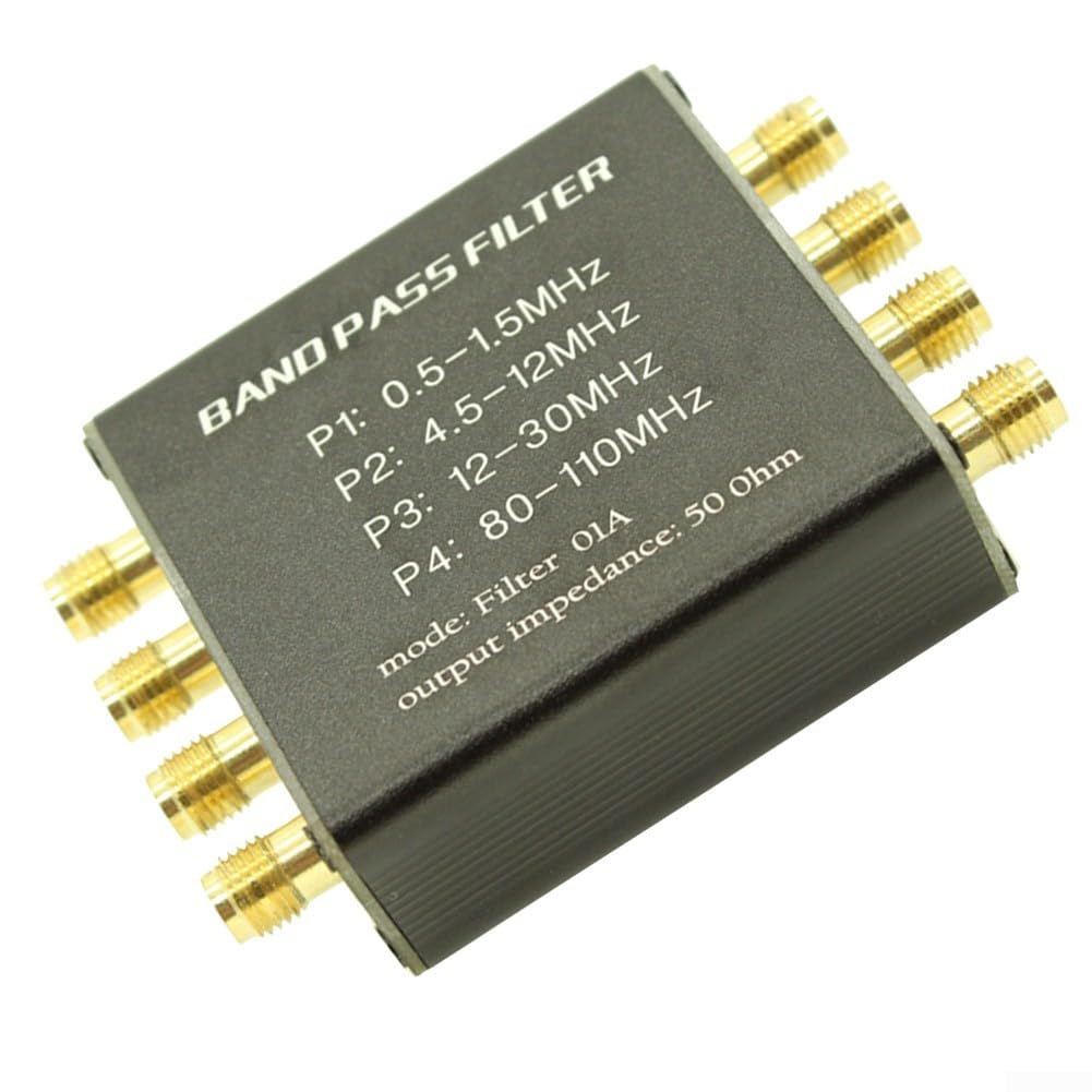 Prefiltro de radio 4-PASS BPF 06A Filtro de paso de banda de carcasa de aluminio 1Hz-300MHZ Conector hembra Conector hembra de onda media onda corta