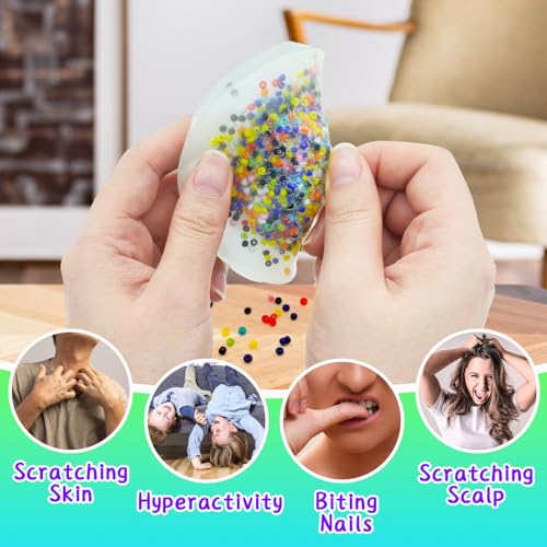 Yeefunjoy Skin Picking Fidget Toys, Hautpickendes Zappelspielzeug Silikon Sensorisches Spielzeug für Skin Picker, OCD ADHS Relief Spielzeug Picky Pad Fidget Spielzeug für Kinder & Erwachsene Geschenk