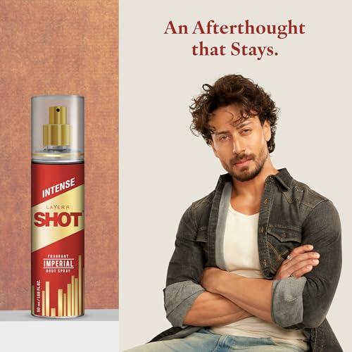 Image of Layer'r Shot Gold Imperial Body Spray for Men, Pack of 4 (4x50ml) | Long-Lasting Fresh Spicy Woody Fragrance with Bergamot, Patchouli & Amber | Travel Size Deodorant | IFRA Certified