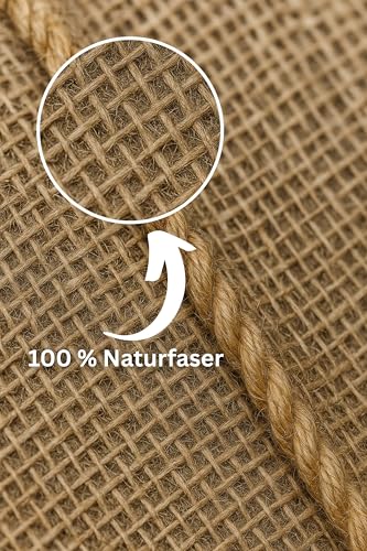 Foto von Samenshop24® 10 Stück, Premium Jutesäcke aus 100% Naturfaser, Neu, Größe 110cm x 60cm, strapazierfähig, ökologisch, Kartoffelsack, Aufbewahrung Lagerung für Obst/Gemüse, Winterschutz, Deko uvm.