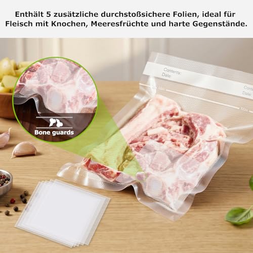 Bonsenkitchen Vakuumierbeutel 15x25cm, 100 Beutel Profi-Folienbeutel – Ansicht 3