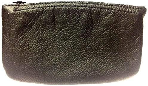 Black Leather Full Size Pipe Product Pouch with Zipper
