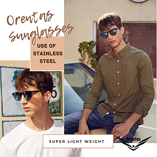 Ultra Thin Super Light Luxury Sunglasses with Metal Black Blue Mirror and Polarized UV400 Sunglasses2