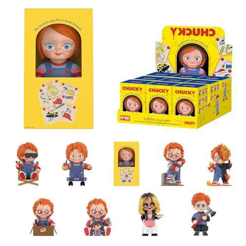 POP MART Chucky Franchise Series Blind Box Figures, Collectible Toys Spooky Home Decorations, Holiday for Girls and Boys, Whole Set